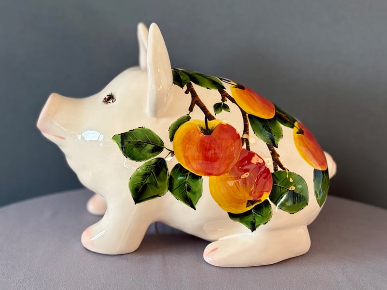 image for Medium Griselda Hill “Apple Tree” Pig – 33 cm × 21 cm