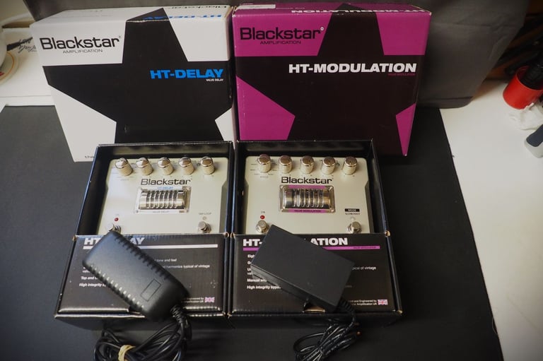  Blackstar HT Delay Pedal & !Faulty! Modulation Pedal, Boxed, PSUs VGC