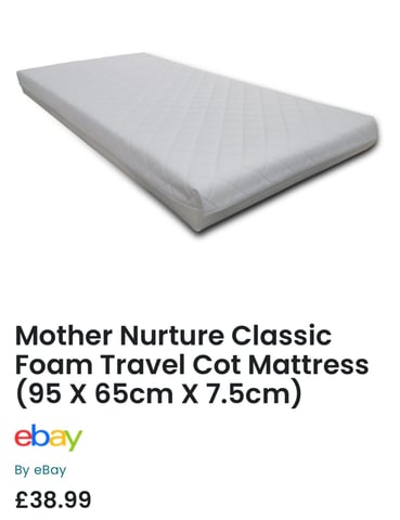 Mother Nurture Proper Mattress For Travel Cot Mother Nurture