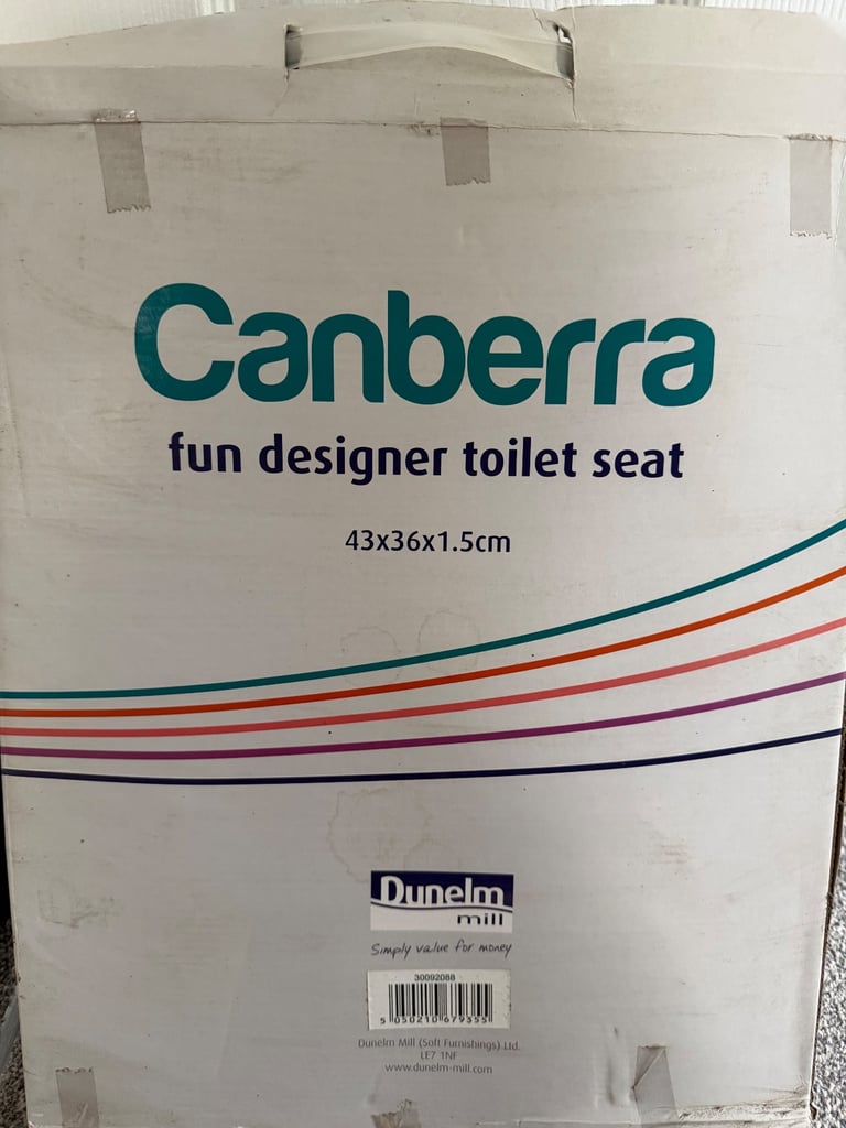 NEW Canberra cow skin patch pattern toilet seat