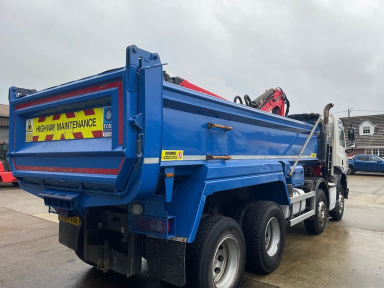 DAF CF 440 8x4 TIPPER GRAB LORRY EURO 6 PALFINGER EPSILON CRANE 