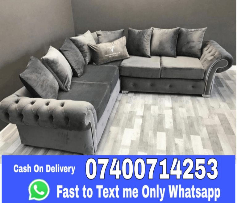 image for Ashwin Sofas Comfort Corner And 3+2 Seater Sofa Set. [ Fast & Cash On Delivery]