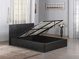 Double And Kingsize Ottoman Storage Bed faux leather