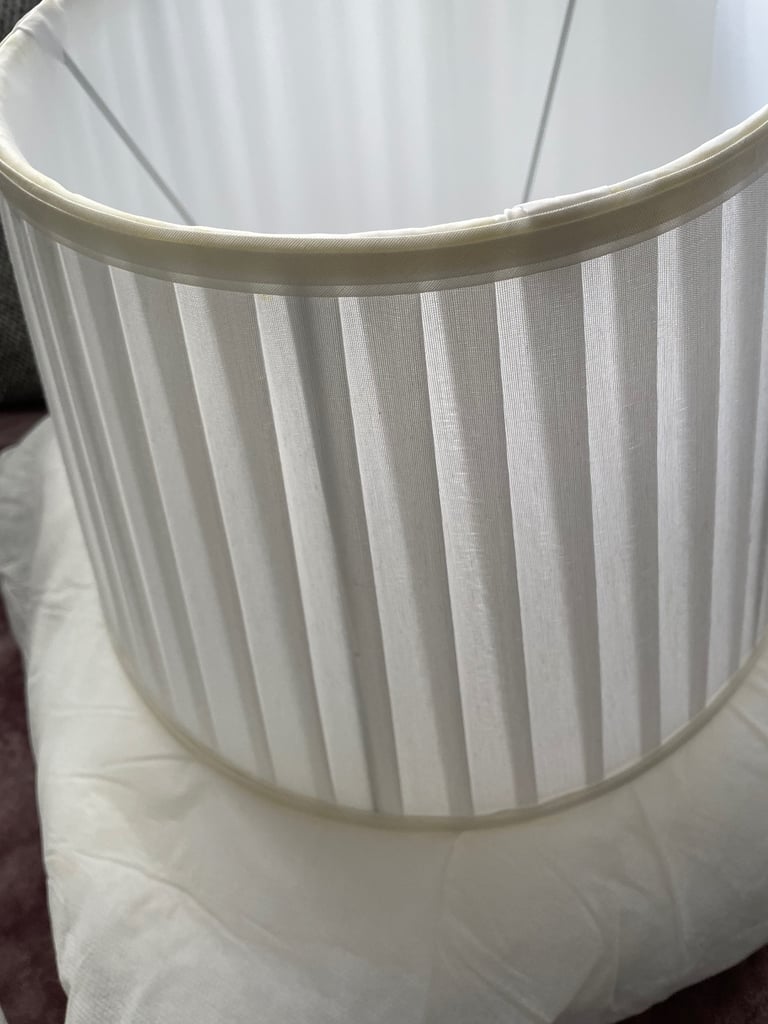 Pair of White Lamp or Ceiling Shades