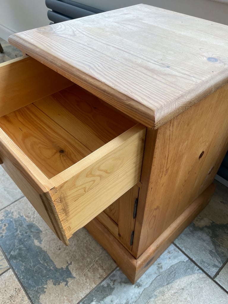 Pine bedside cabinet