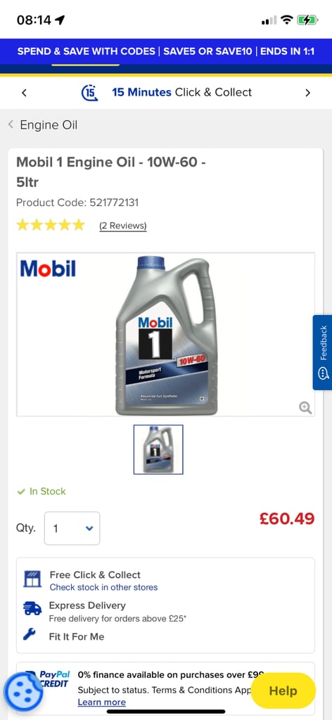 Brand new engine oil 