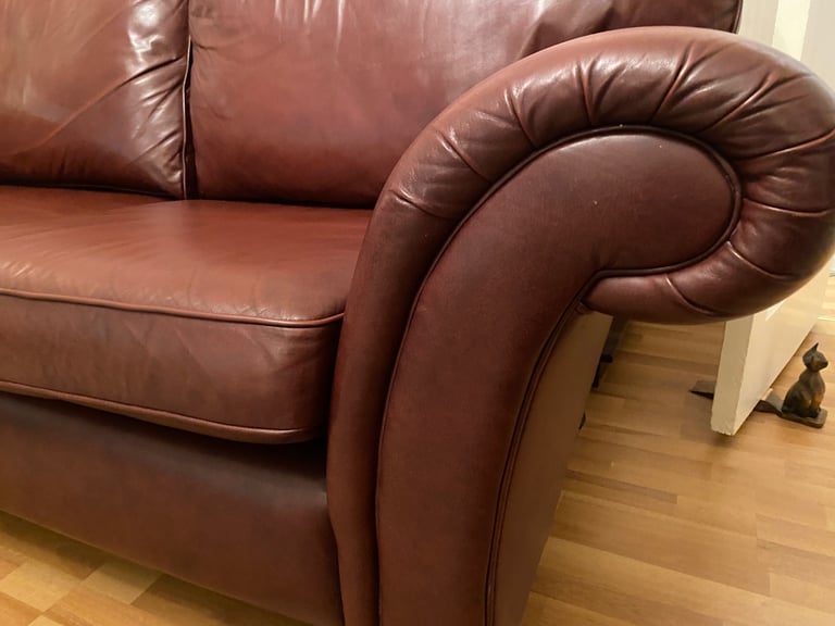 Laura Ashley leather sofas x 2