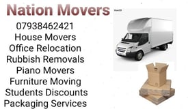 image for NATION MOVERS-House Office Piano Furniture Moving Rubbish Removals Man and Van Packing Service