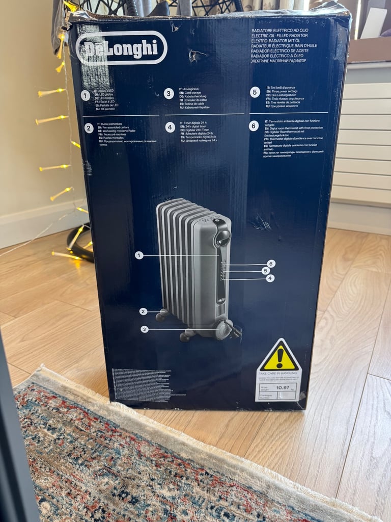 image for De'Longhi Radia S Oil Filled 1.5kW Grey Radiator TRRS0715E.G Grey