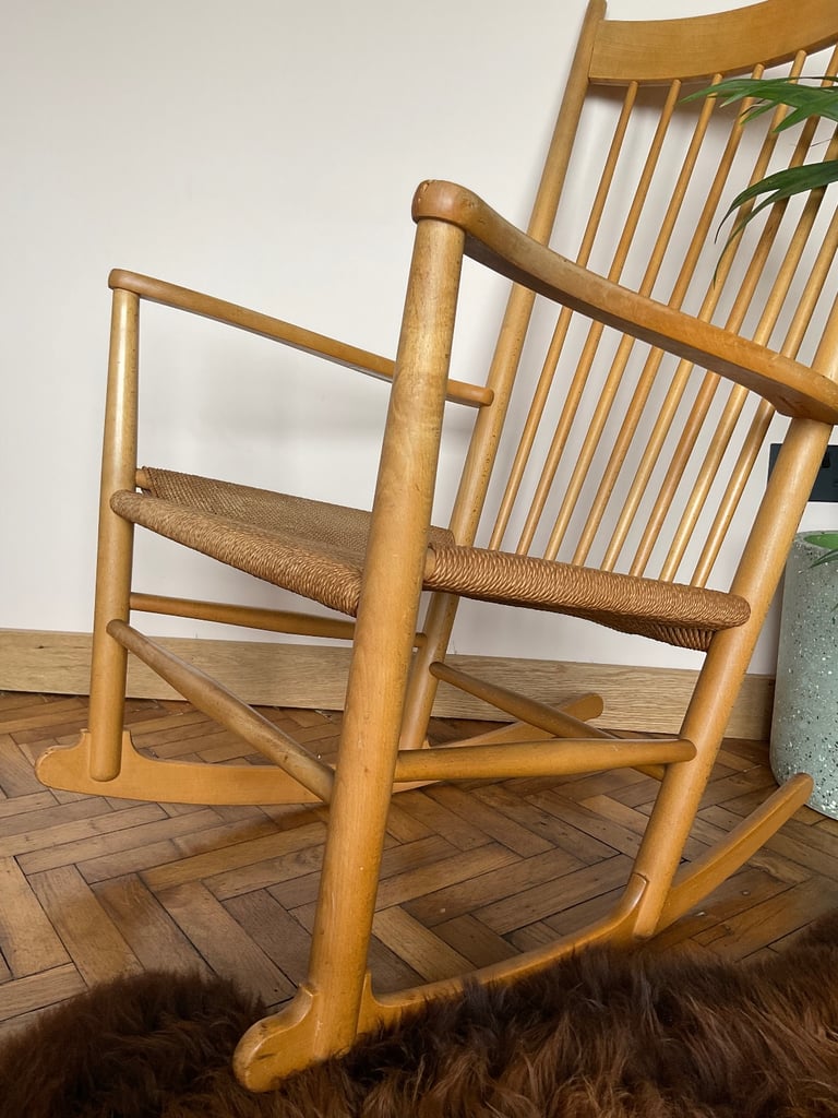 Mid century Danish Hans j Wegner rocking chair 