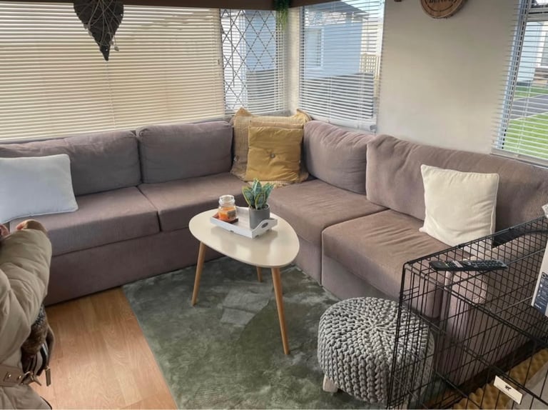 Caravan sofa with pull out bed 