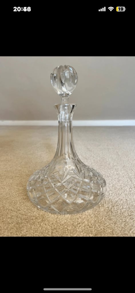 Vintage lead crystal decanter