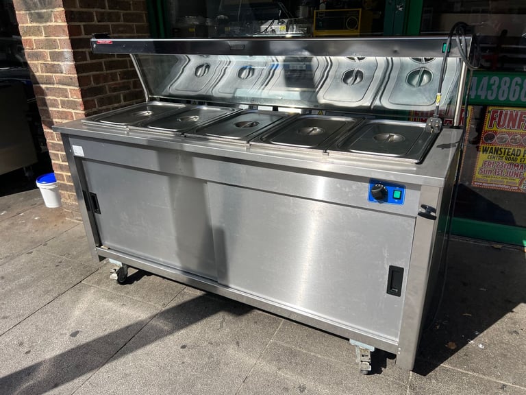 HOT FOOD SERVING BAIN MARIE CATERING COMMERCIAL KITCHEN EQUIPMENT FAST FOOD SHOP