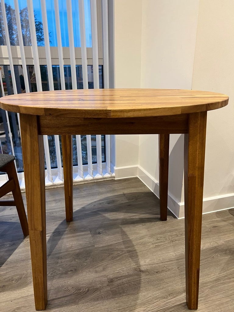 image for Round solid wood table