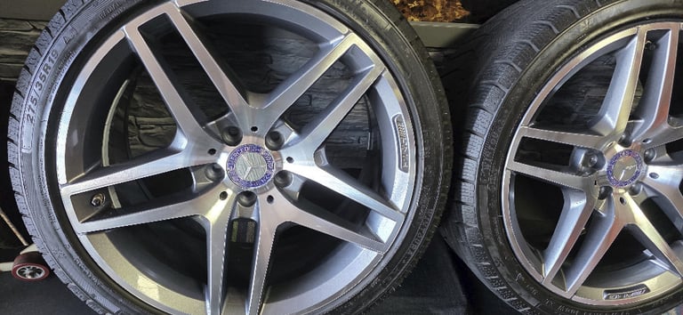 Mercedes Genuine AMG 19 alloy wheels + 4 x tyres 245 40 19 / 275 35 19 All Season