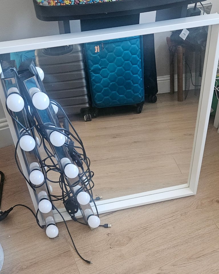 Ikea mirror and vanity lights