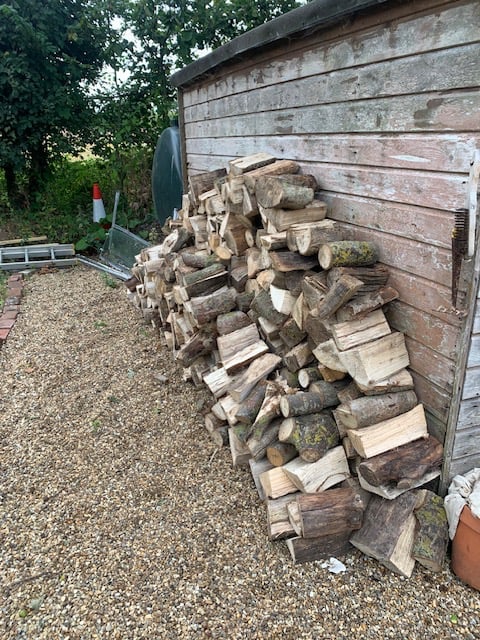 Local firewood ready to burn