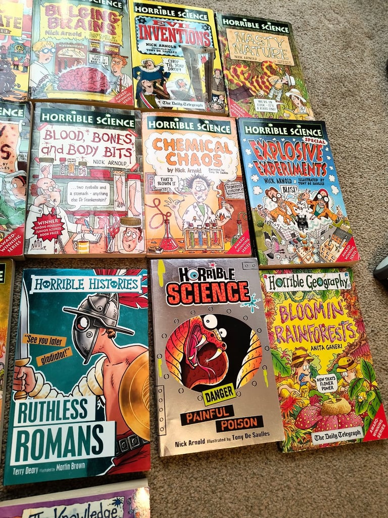 Horrible science, Horrible Geography and Histories , The Knowledge and Murderous Maths