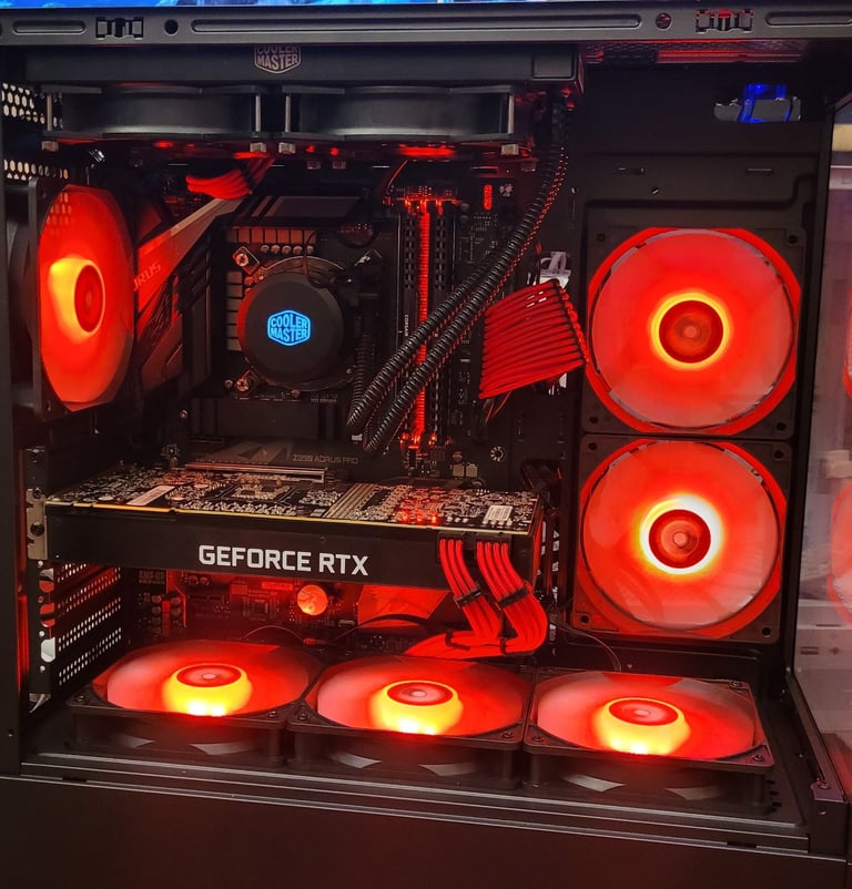 image for Red & Black Gaming PC - i7-9700K / RTX 2080 - 1440p Ready