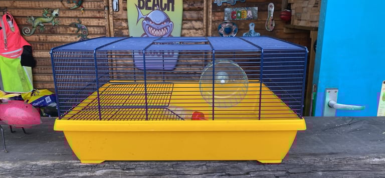 Hamster rodent cage with accessories 