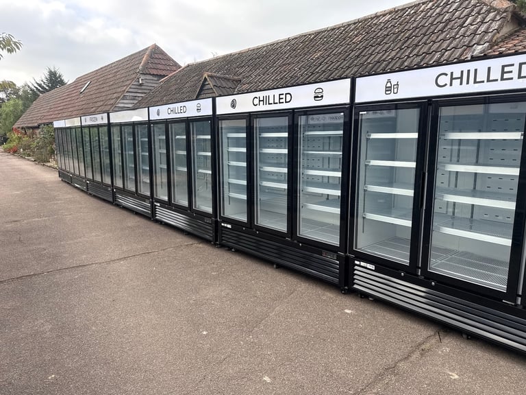 Commercial upright display fridge or freezer double triple single available new 