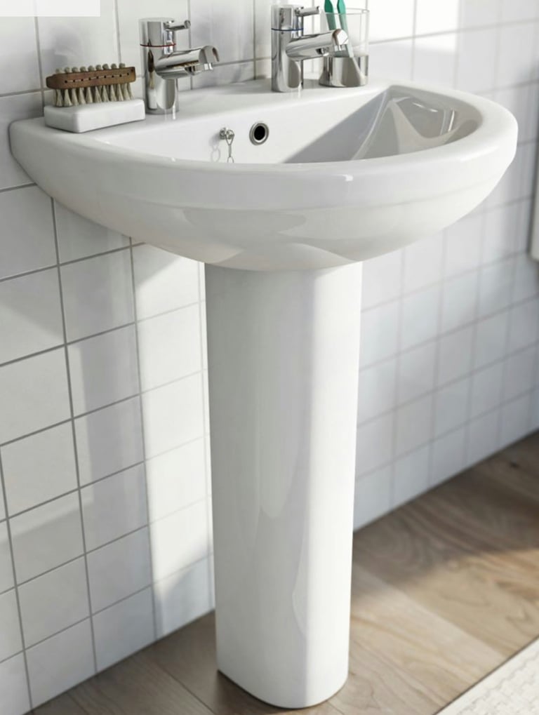image for Victoria plum Eden 2 tap hole full pedestal basin