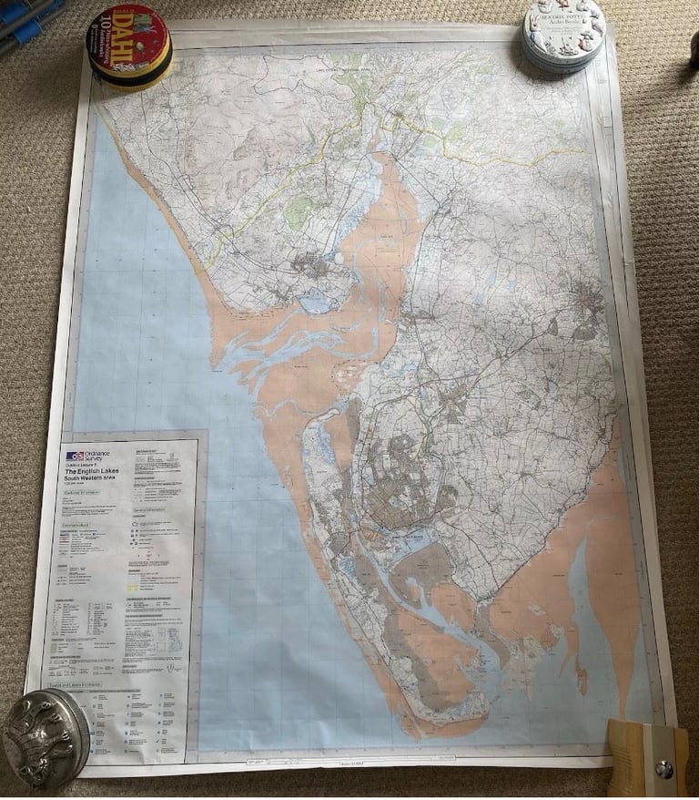 image for 1990’s Ordnance Survey Maps The English Lakes Ben Nevis/Fort William Snowdon Poster