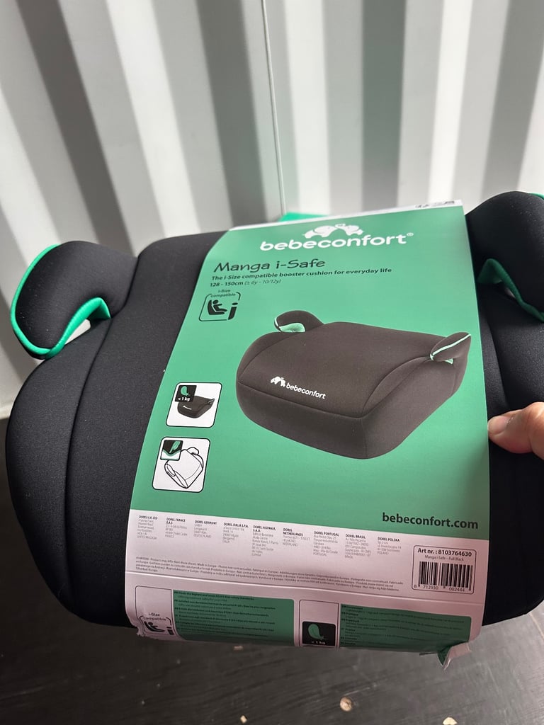 Bebeconfort Manga I-Safe Car Booster Seat for 6 to 12 Years 125 to 150cm Black