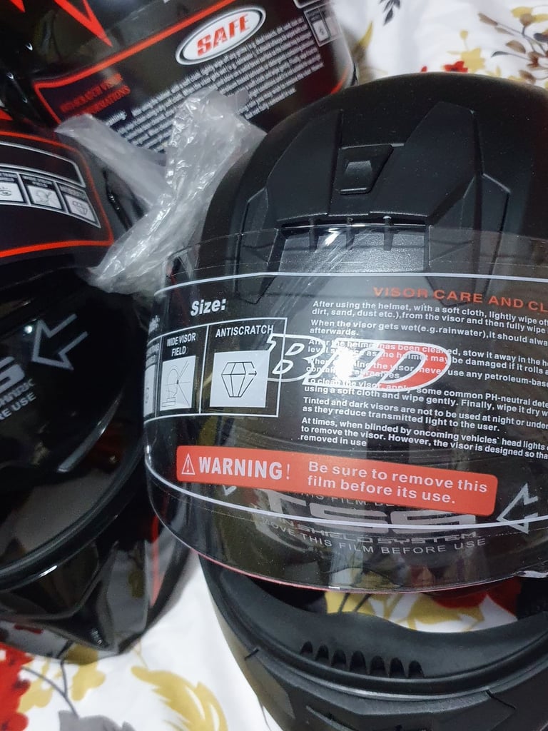 New Motorcycle Helmet Double Lens Cross Section Helmet ⛑️ size  ,M, L , XL