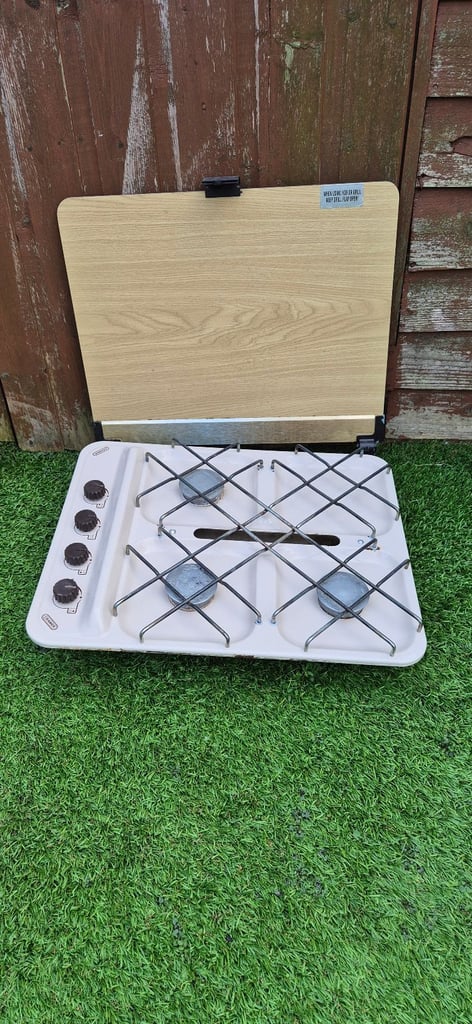 CRAMER and VANETTE gas hob and grill with glass lid for camper caravan motorhome boat.