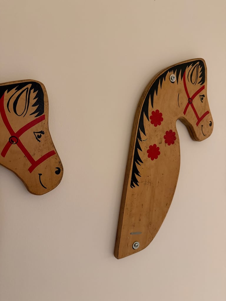 Vintage hobby horse heads 