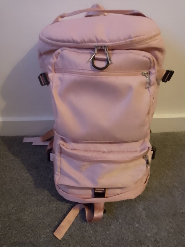 image for Large light pink backpack gym bag airline size 20cmx25cmx40cm