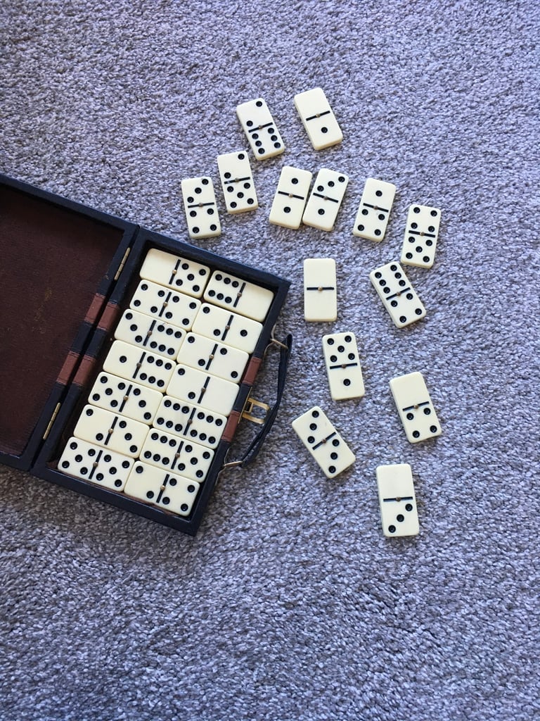 Vintage dominoes set. 
