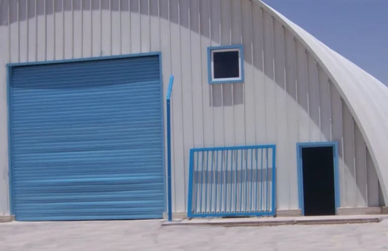 4m × 8m Galvanized Curved Self-Supporting Steel Roof – Ideal for Carport, Shed, or Canopy