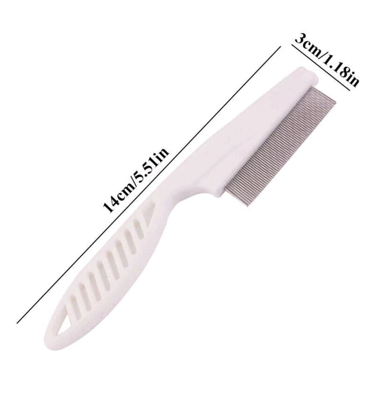 Cat Dog Pet Flea Comb and 2 Sided Undercoat Fur Rake Set - 2 Pack