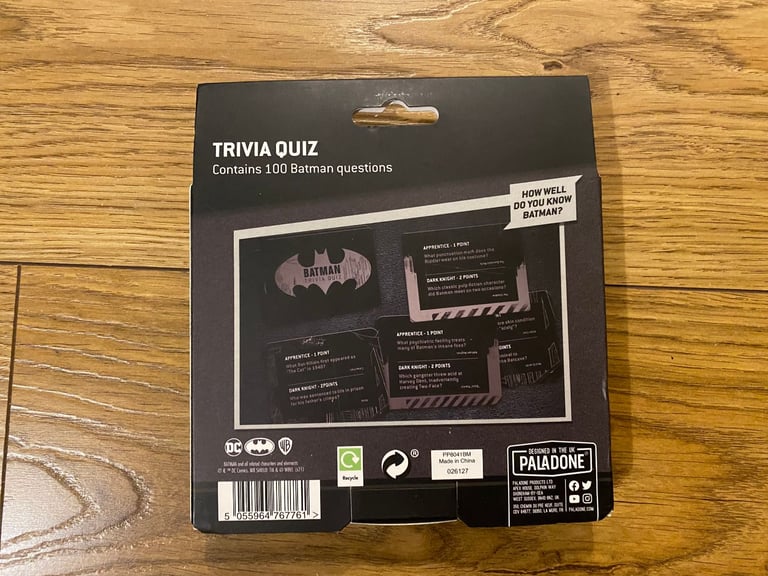 NEW BATMAN TRIVIA QUIZ + NEW STAR WARS TRIVIA QUIZ : BOTH FOR £5 