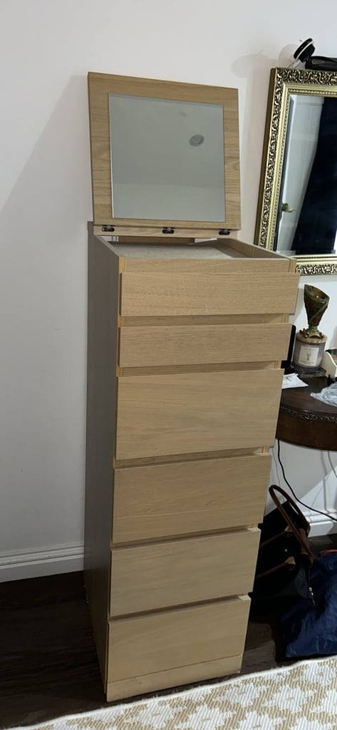 image for Ikea malm mirror chest drawer