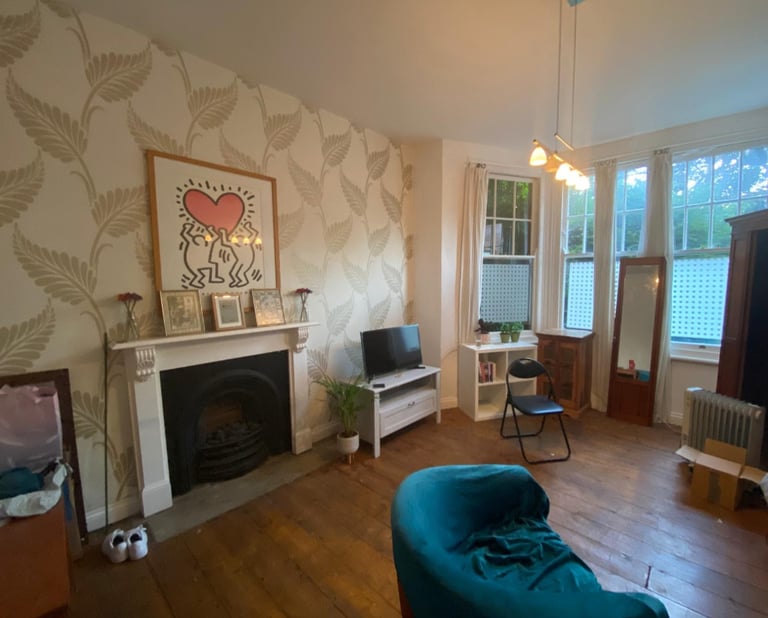 Spacious Victorian conversation apartment with three spacious rooms for rent 