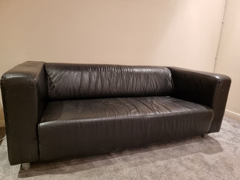 image for IKEA Klippan leather sofa (3seat)