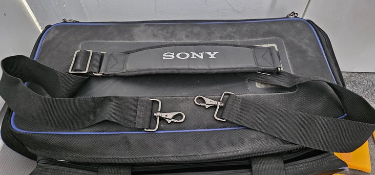 Sony camcorder bag with strap.