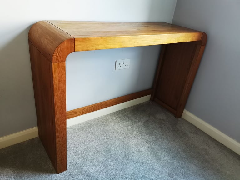 Solid oak danish design contemporary console table cupboard cabinet 
