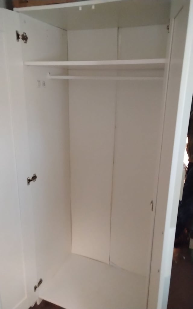 IKEA BRIMNES Wardrobe with 3 doors, mirror, white, 117x190 cm