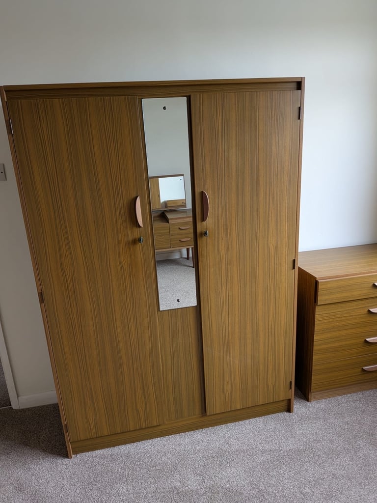 image for Vintage Dark wood bedroom furniture