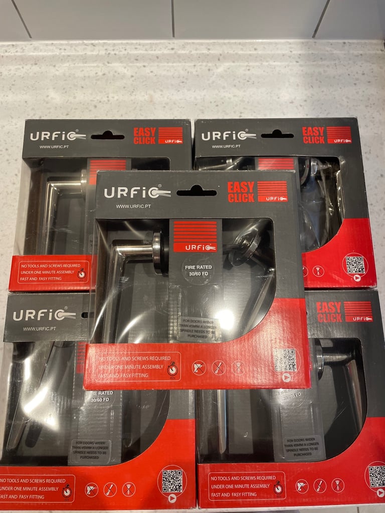 image for URFIC easy click door handles x 5