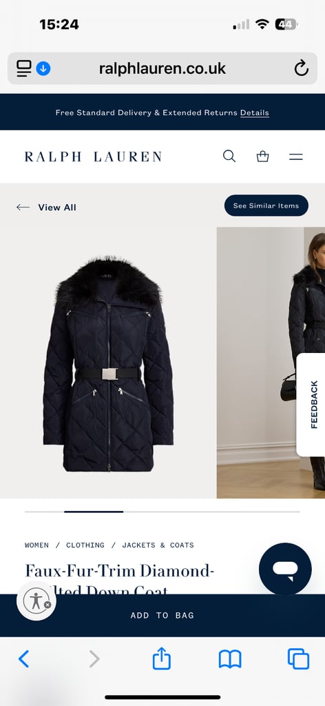 Ralph Lauren quilted down coat