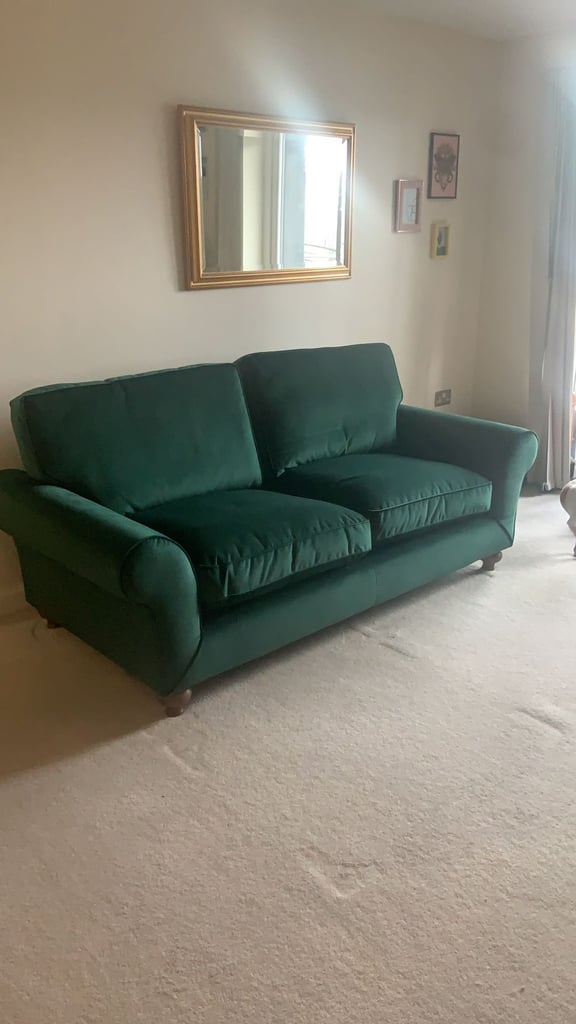 Green Velvet sofa | in Walthamstow, London | Gumtree