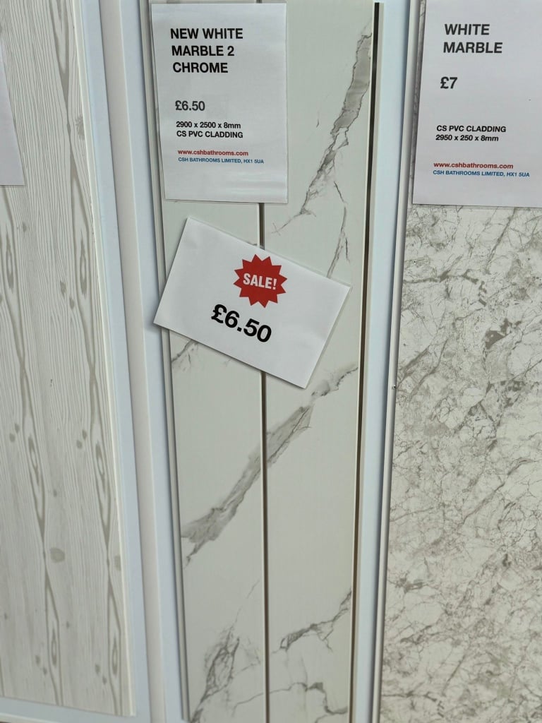 wet wall CS PVC PANELS 2400x1000x10mm, bathroom cladding, CSH Bathroom