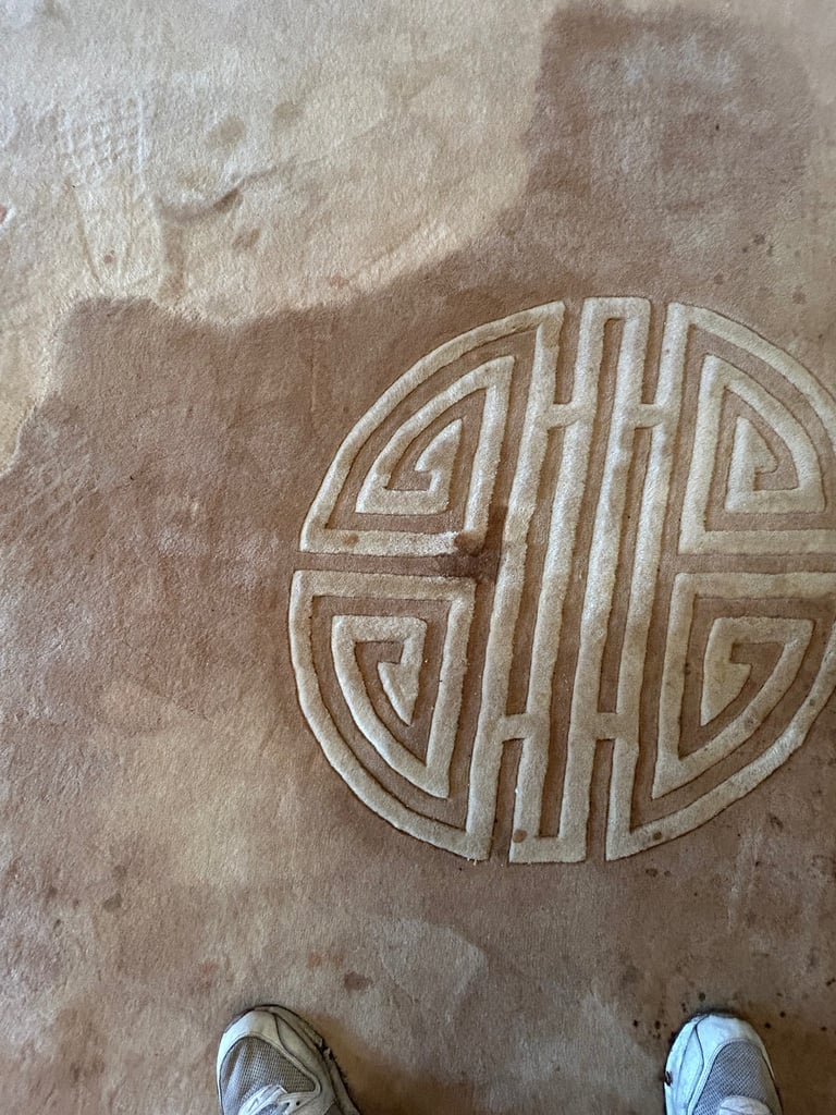 Traditional hand woven wool - oriental carpet