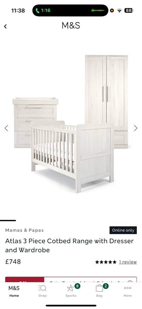 Mamas & Papas furniture set. 