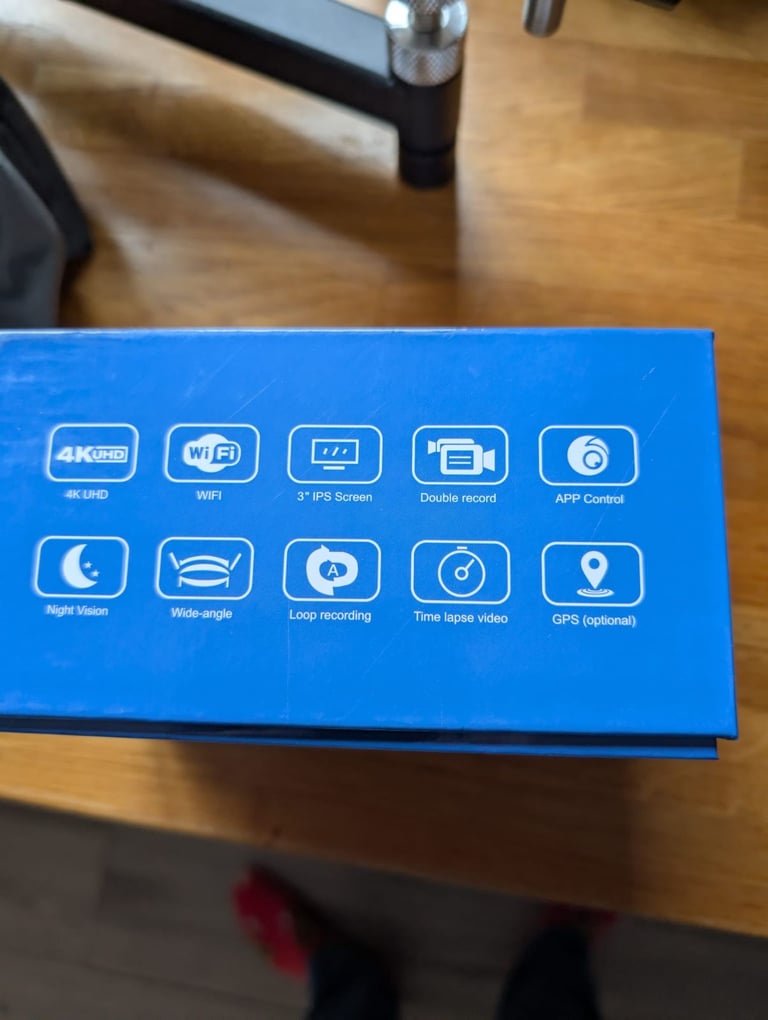 Dash Cam Front and Rear 4k UHD with Wifi - NEVER USED